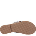 Hush Puppies Paris Slide Sandales Pour Femmes En Suède, Couleur Tan/Argent