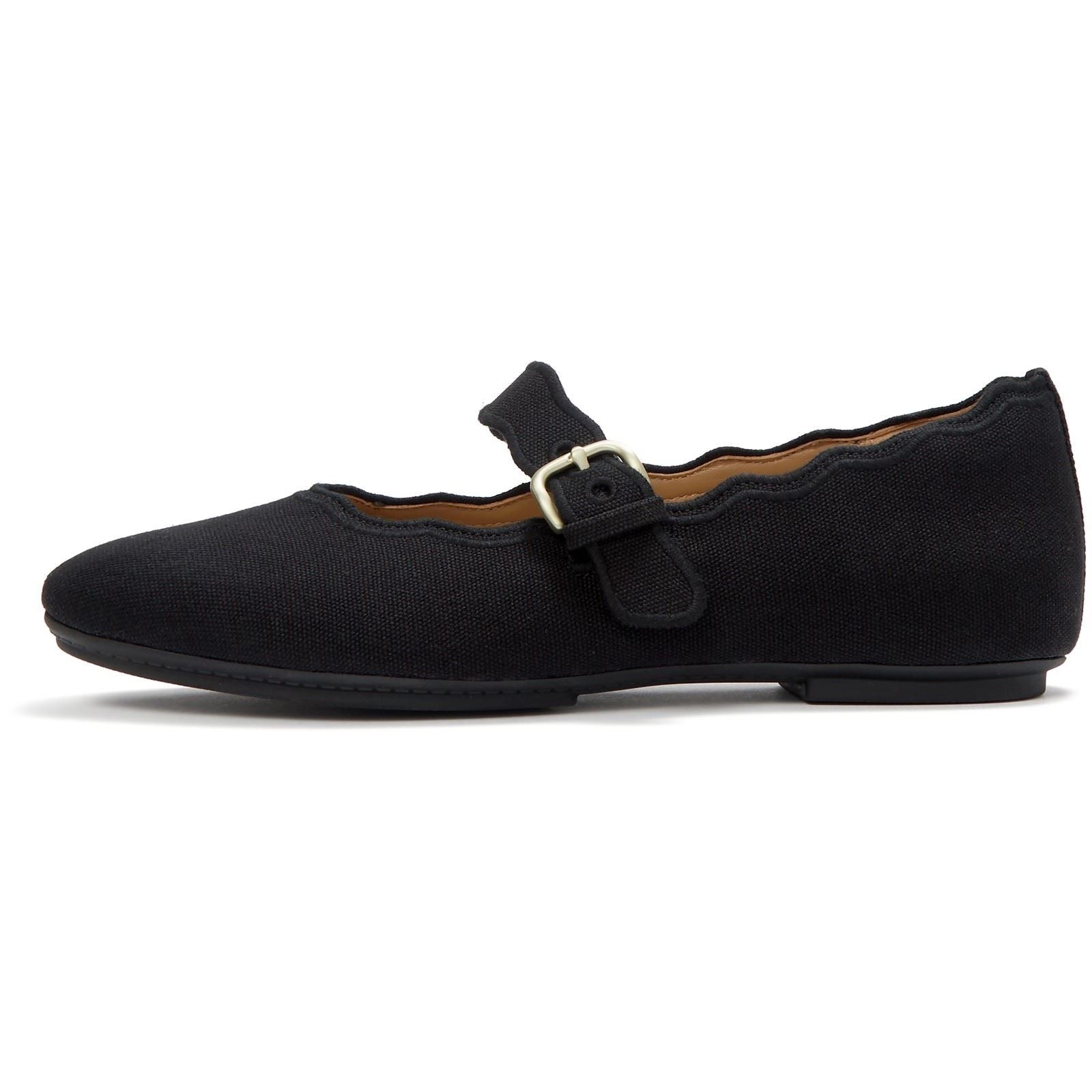 Fitflop Delicato Wave-Edge Chaussures Noires En Polyester Pour Femmes