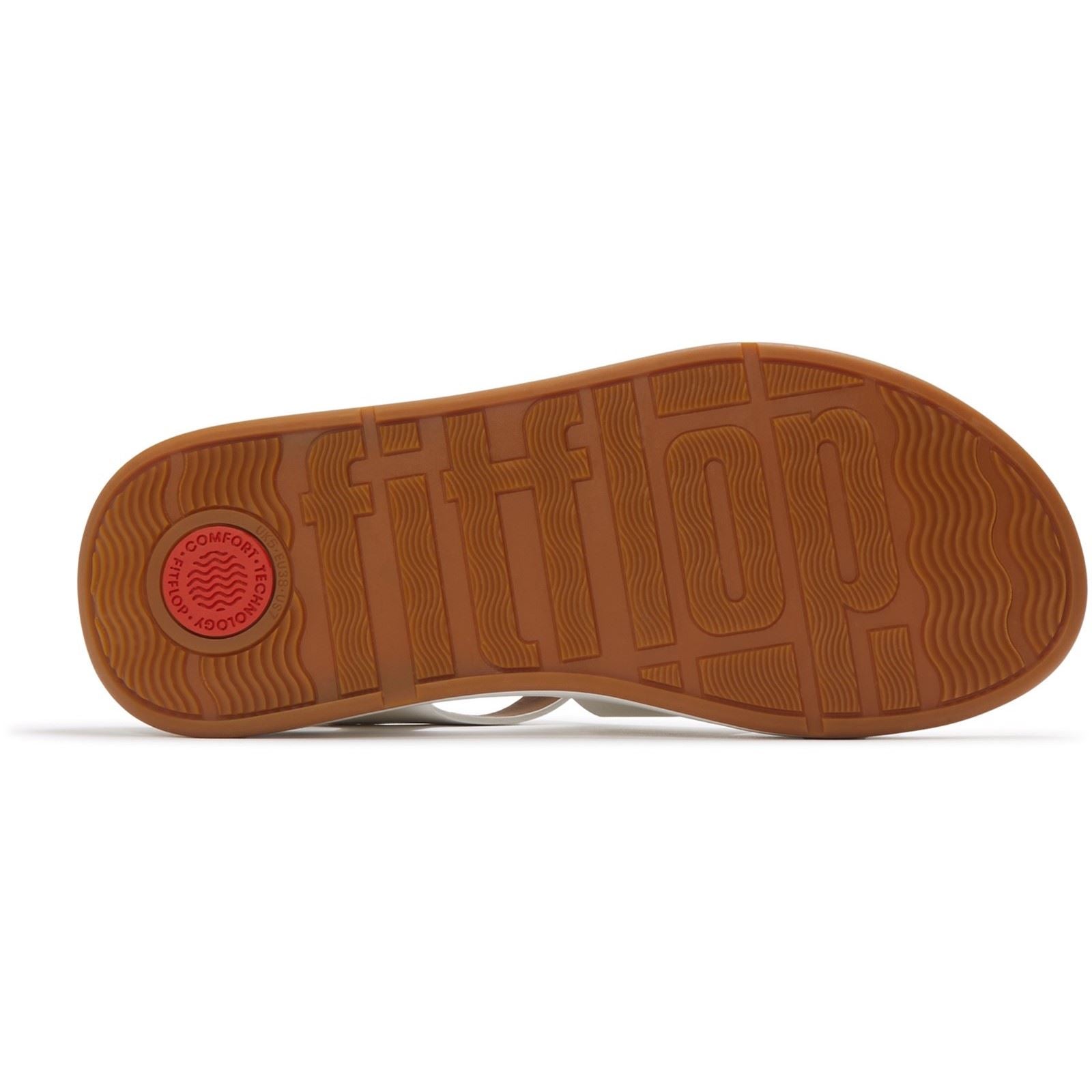 Fitflop F-Mode Fisherman Sandales En Cuir Pour Femmes, Ajustement Étroit, Urbanes, Blanches