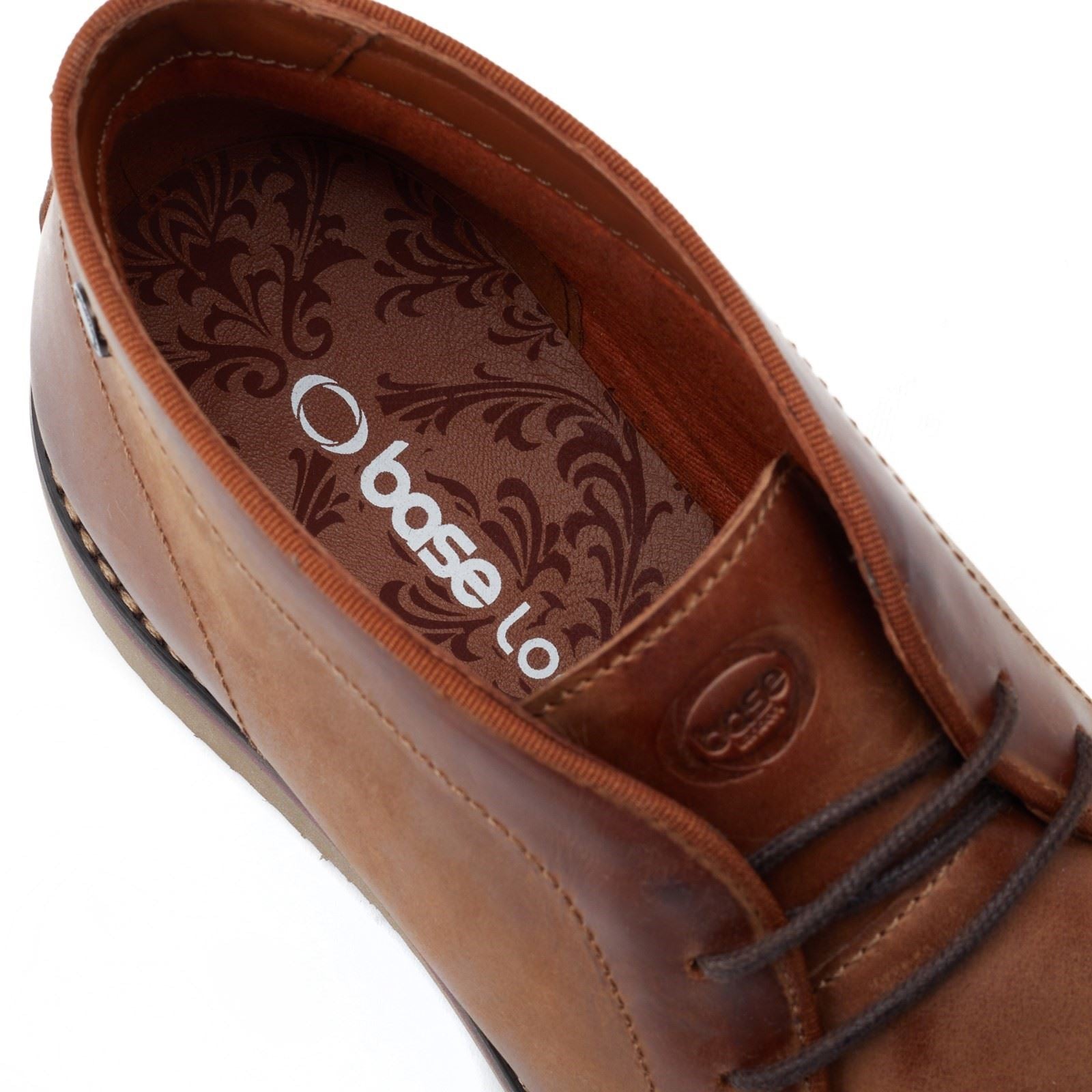 Base London Brody Bottes En Cuir Pour Hommes En Brun Brûlé