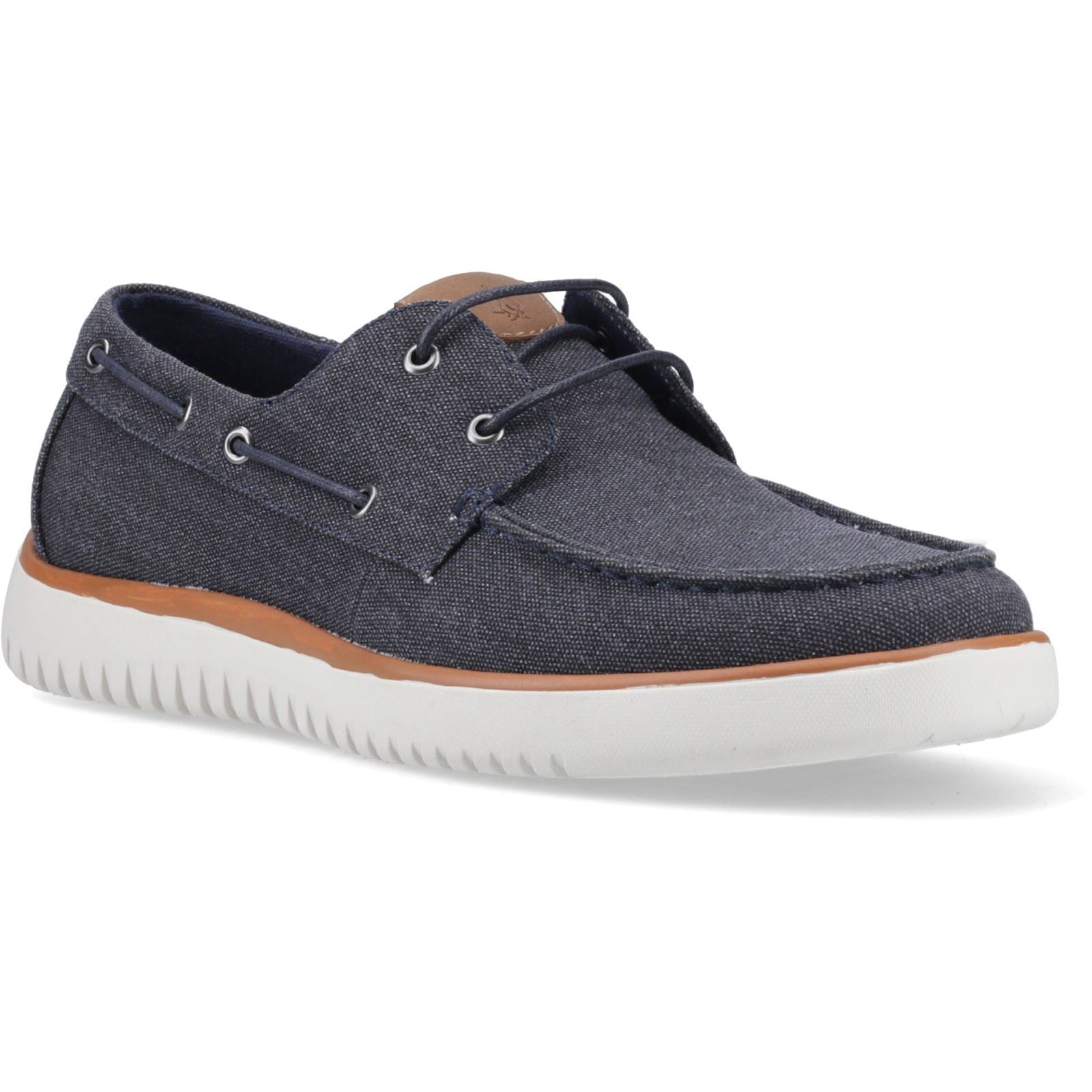 Hush Puppies Daniel Canvas Boat Shoe Baskets De Bateau En Toile Pour Hommes, Couleur Marine