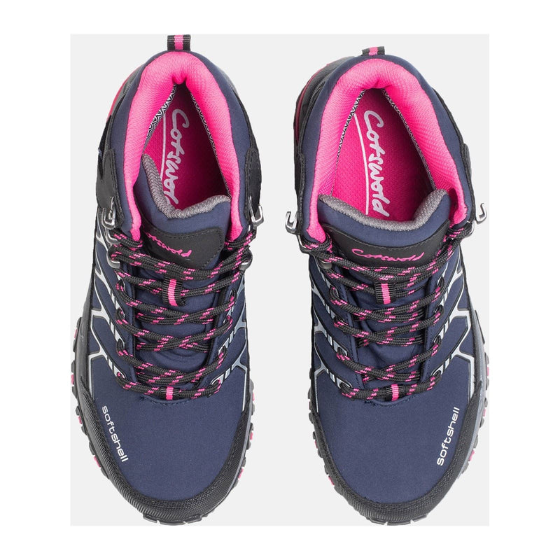Cotswold Abbeydale Mid Bottes De Randonnée En Caoutchouc Pour Femmes Marine/Noir/Fuchsia