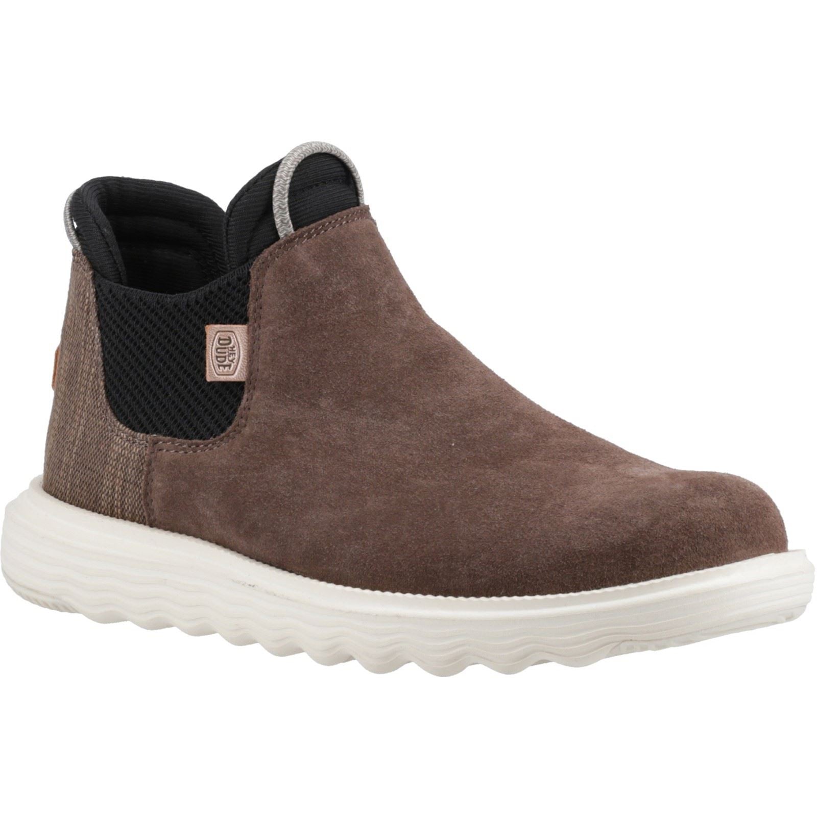HEYDUDE Branson Bottes En Cuir Pour Femmes Couleur Café