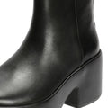 FitFlop Platfforms Heeled Bottes En Cuir Noires Pour Femmes