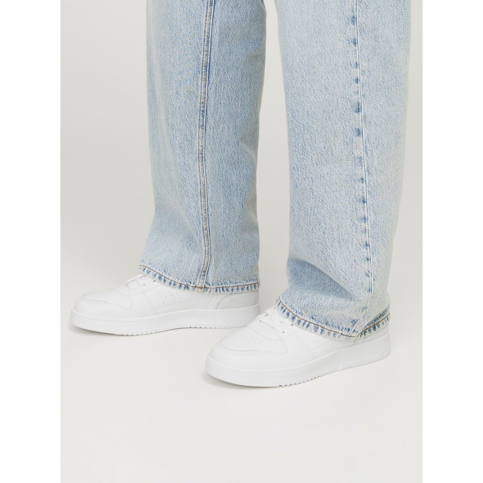 Jack & Jones Ealing Chaussures De Sport Pour Hommes En Polyuréthane Blanc Argenté