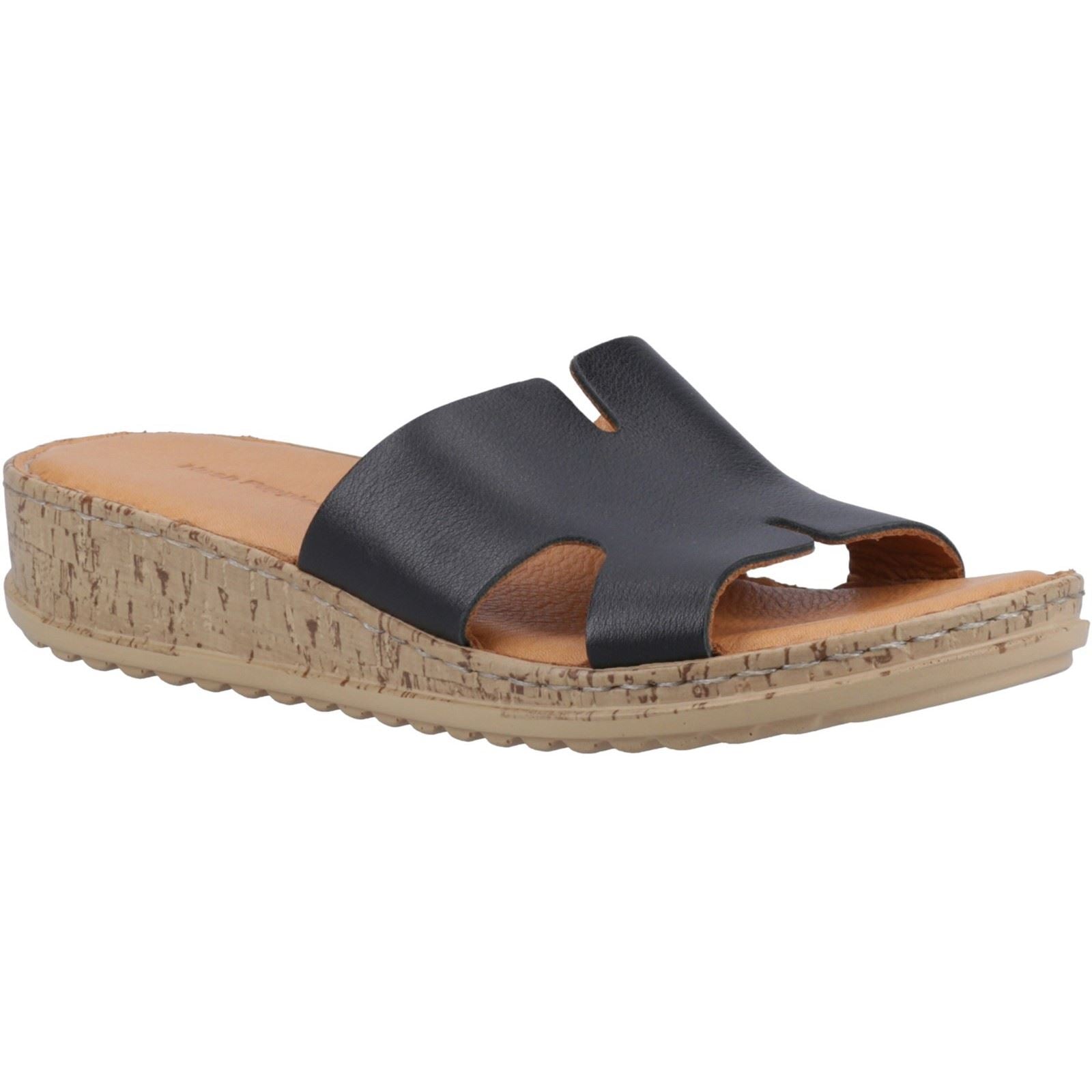 Hush Puppies Eloise Sandales Noires Pour Femmes En Cuir