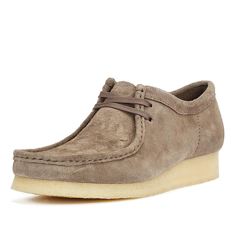 Clarks Chaussures À Lacets Grises En Daim Wallabee Originals Pour Hommes