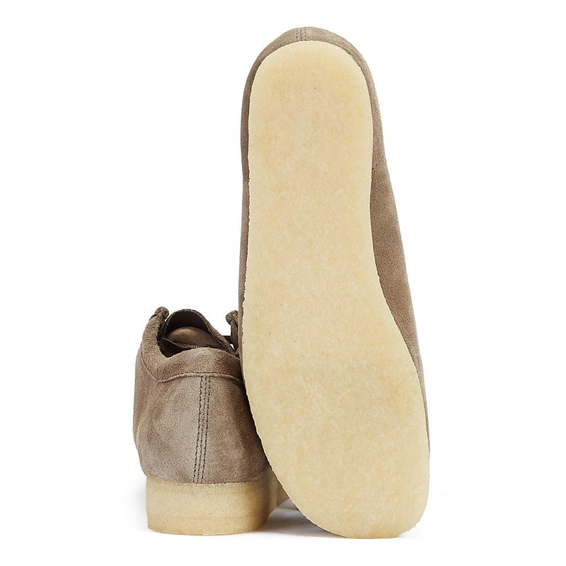 Clarks Chaussures À Lacets Grises En Daim Wallabee Originals Pour Hommes