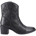 Hush Puppies Wynn Bottes Noires À Talons En Cuir Pour Femme
