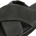 TOMS Mae Crossover Sandales Noires Pour Femmes En Cuir