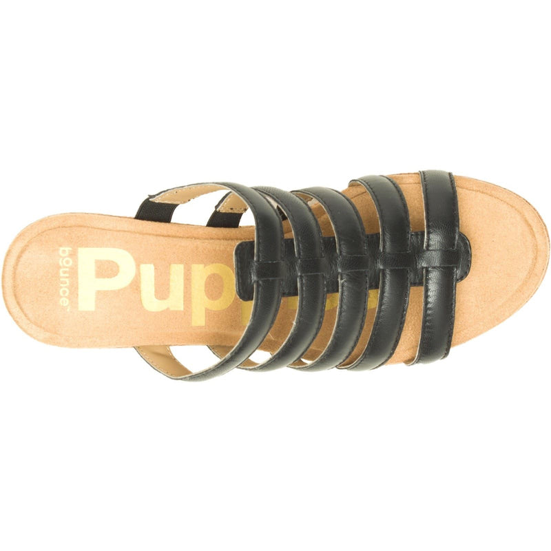 Hush Puppies Willow Slide Escarpins Compensés Noirs Pour Femmes En Cuir