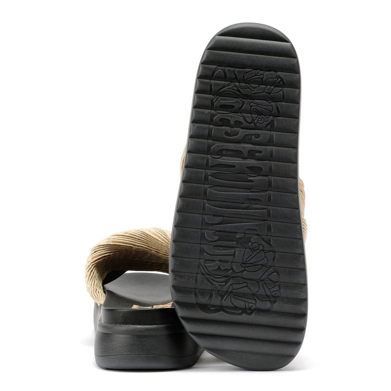 Desert Fleur Gabbro Sandales Pour Femmes En Satin Doré