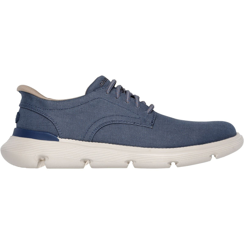 Skechers Garza Clive Chaussures Homme En Coton Bleu À Lacets