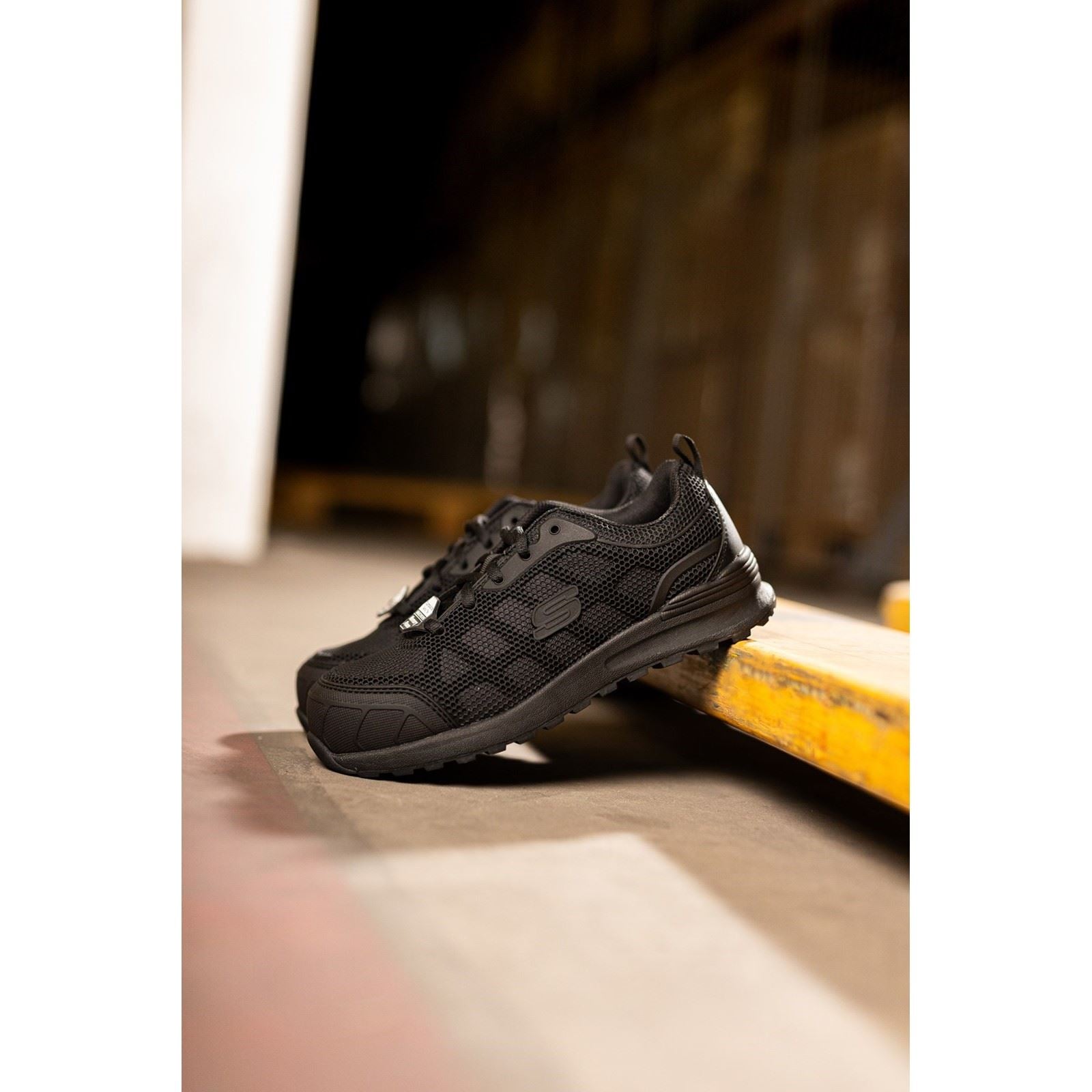 Skechers Workwear Bulklin Ayak Baskets De Sécurité En Nylon Pour Femmes Noires/Noires