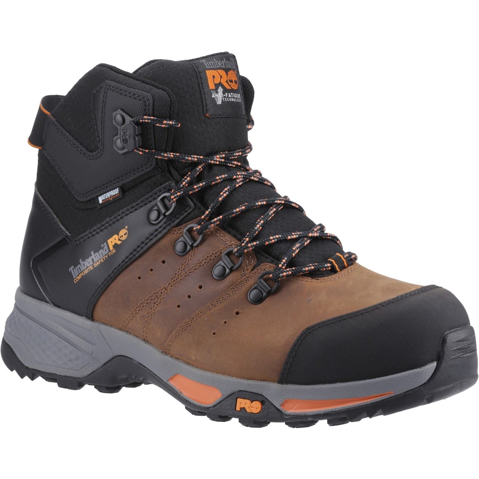 Timberland Pro Bottes De Sécurité En Cuir Marron Switchback