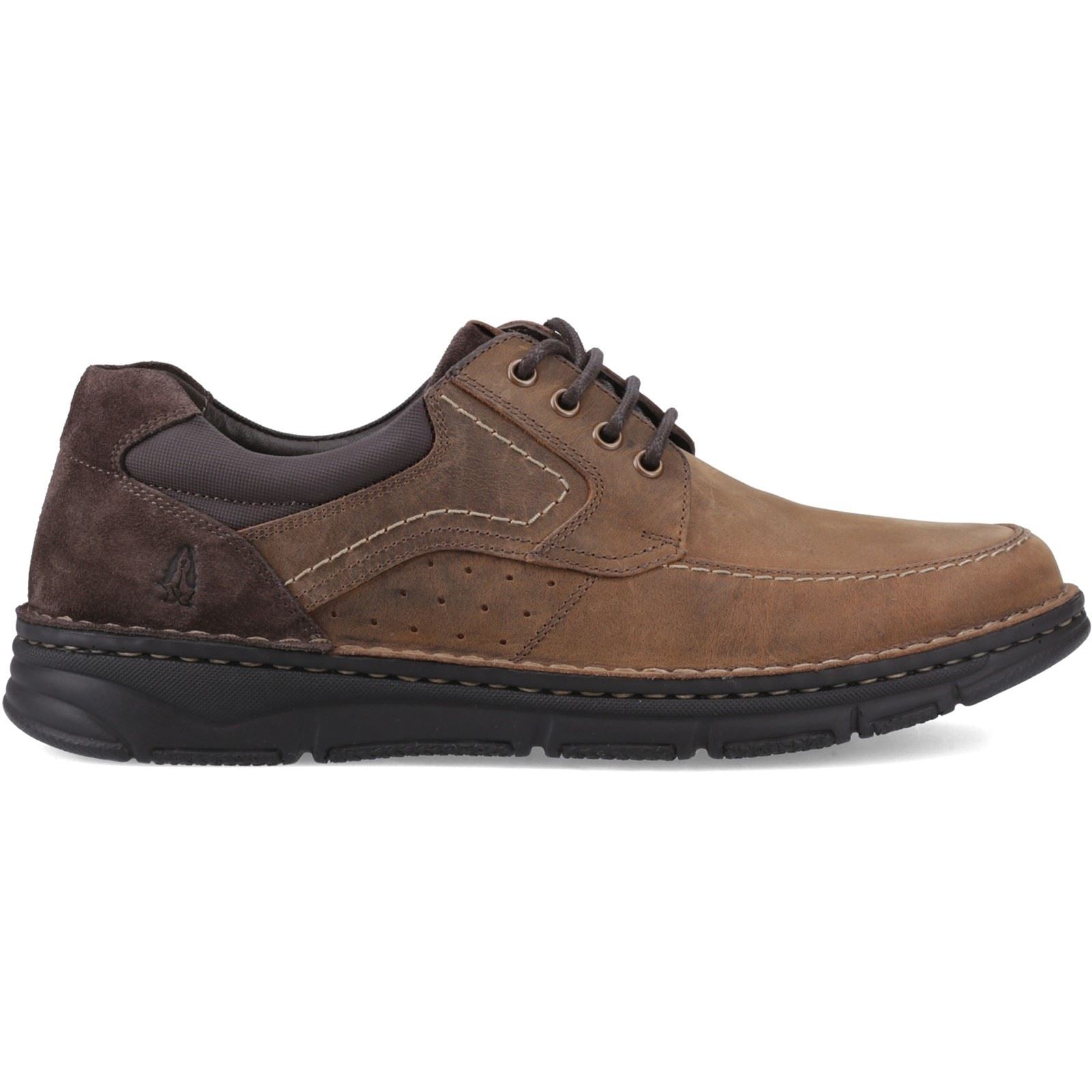 Hush Puppies Franklin Lace Up Shoe Mocassins En Cuir Pour Hommes En Tan