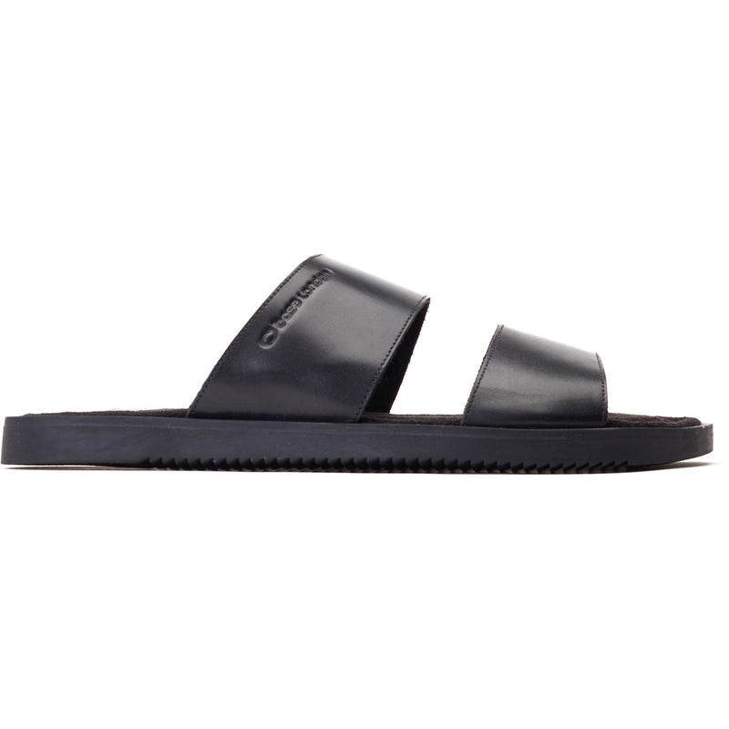 Base London Maven Sandales Noires En Cuir Pour Hommes