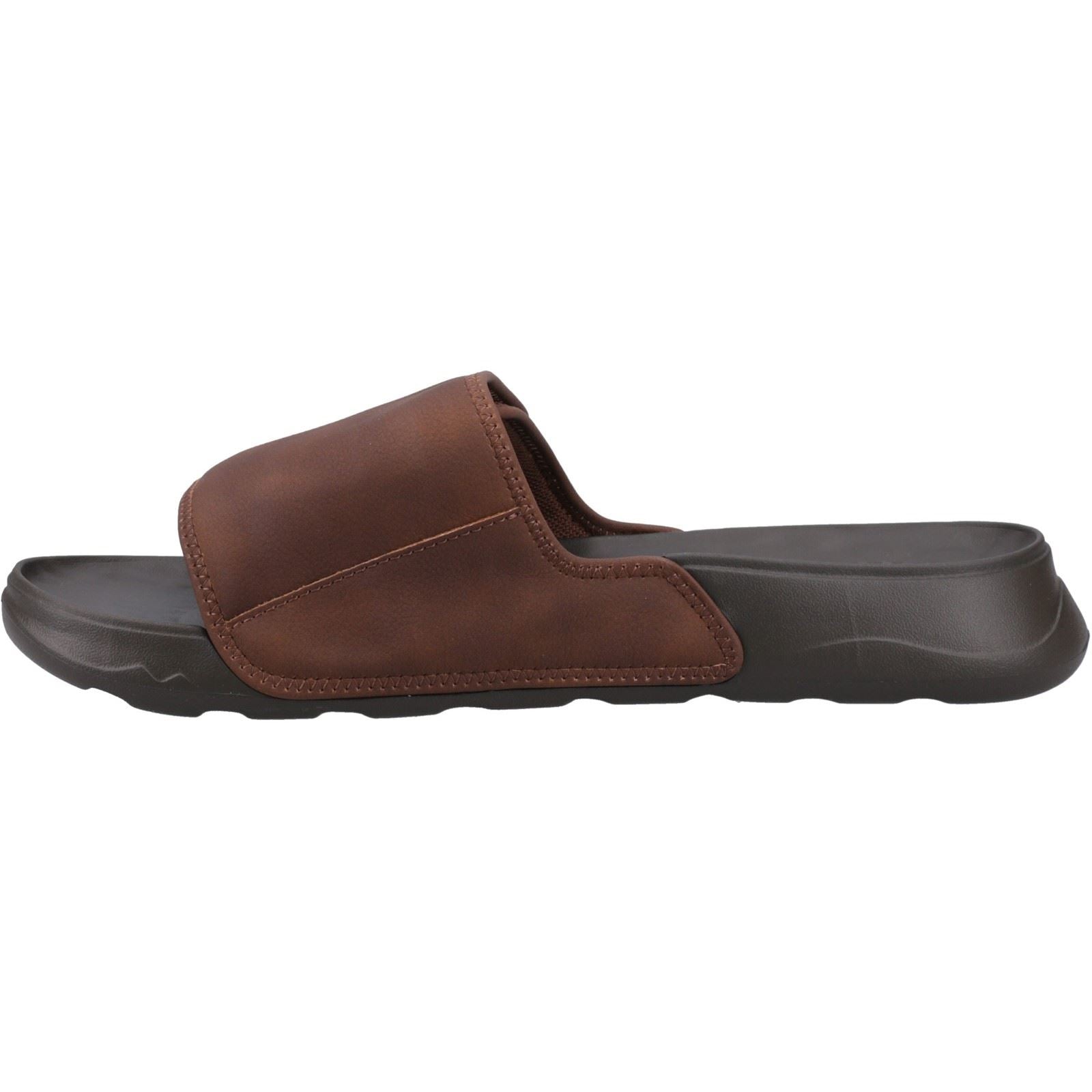 HEYDUDE Shore Slide Classic Slides Pour Hommes En Polyester Downtown Brown/Delicioso Brown