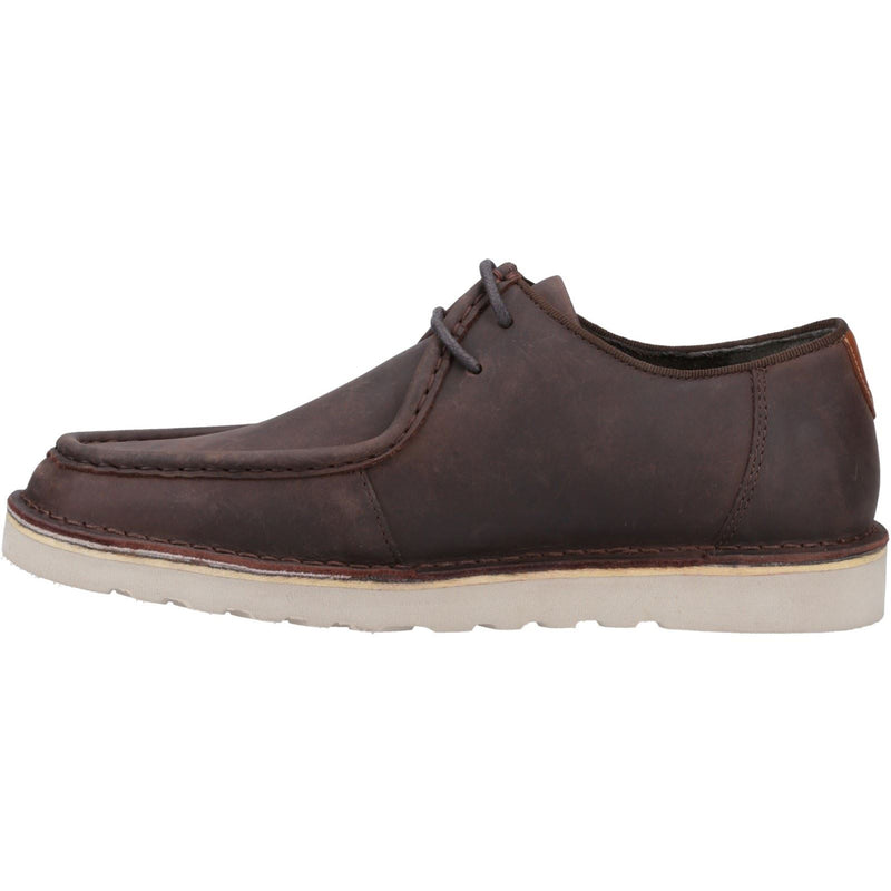 Hush Puppies Otis Chaussures En Cuir Marron À Lacets Pour Homme