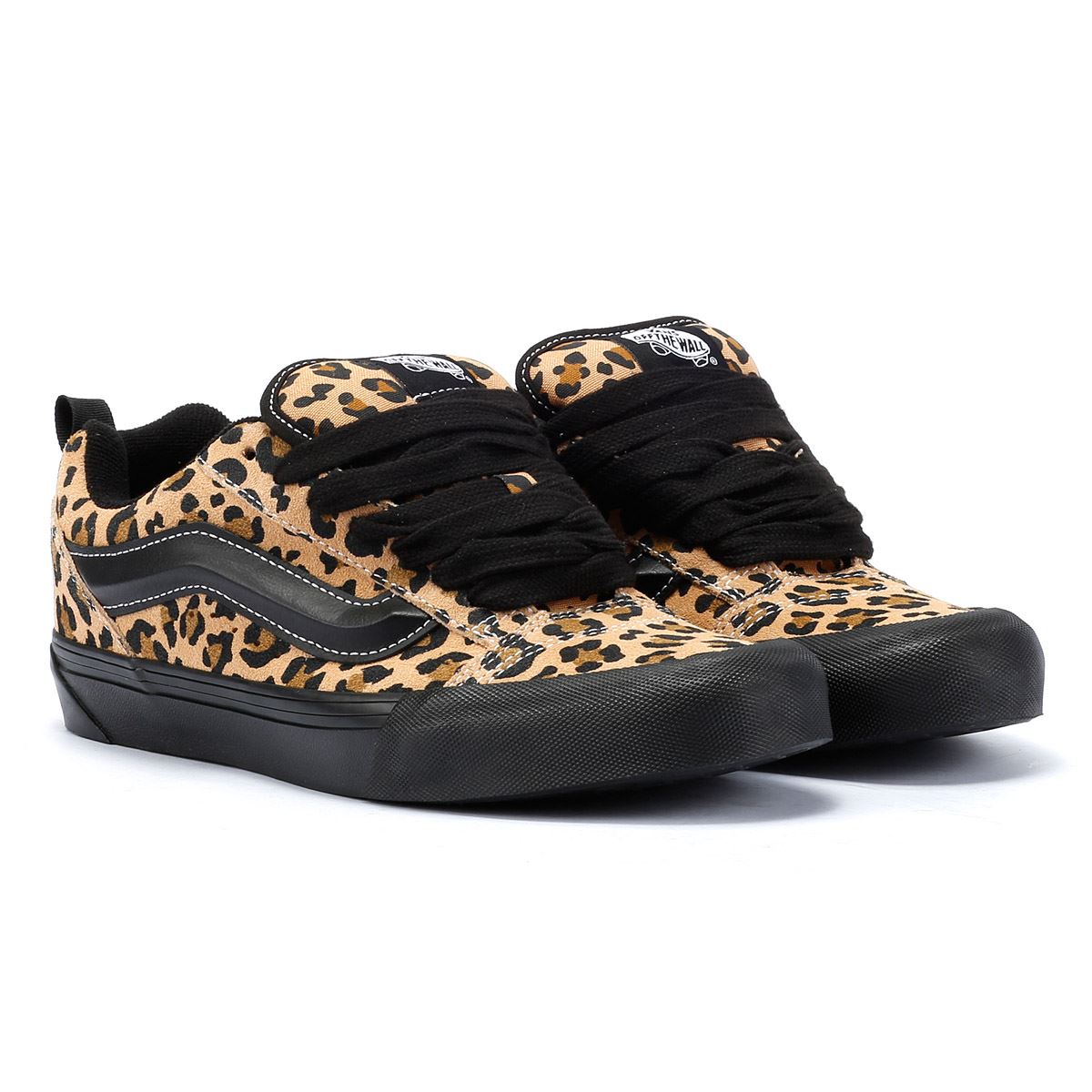 Vans Knu Skool Baskets Noires En Cuir
