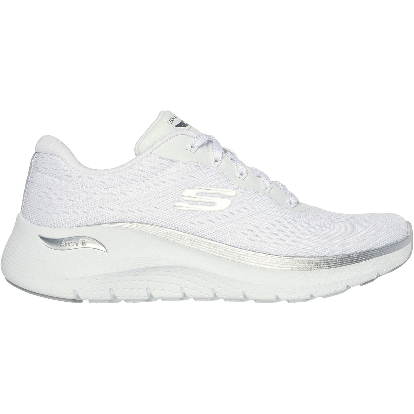 Skechers Arch Fit 2.0 Glow The Distance Chaussures De Sport Blanc/Argent Pour Femme