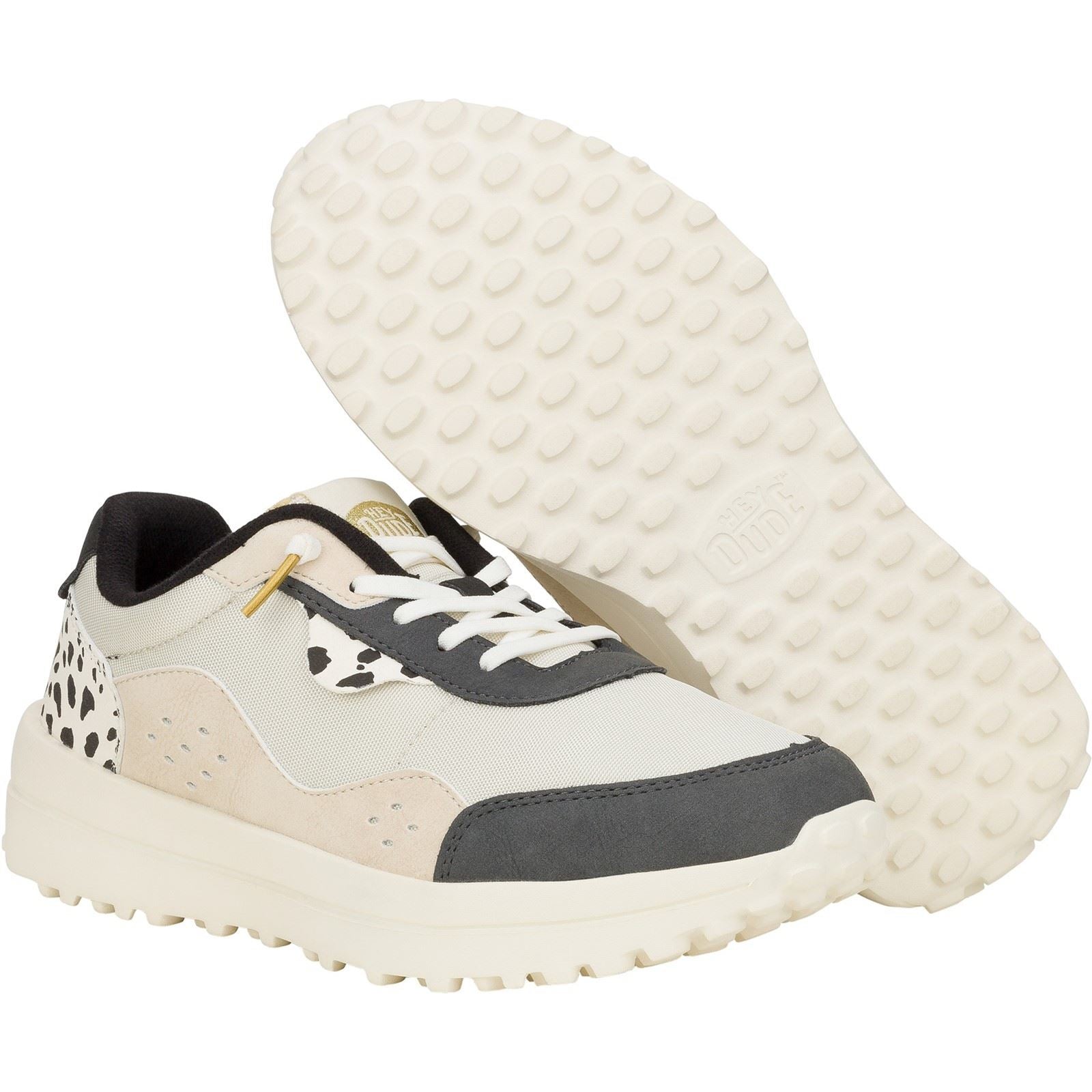 HEYDUDE Hayden Shine Baskets En Polyester Pour Femmes Ivoire/Multicolore