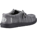 HEYDUDE Wally Stretch Mesh Chaussures Mocassins Pour Hommes En Polyester Gris Granit/noir