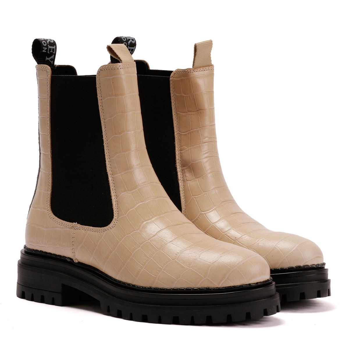 Osprey London The Huckleberry Bottes Blanches En Cuir Pour Femmes