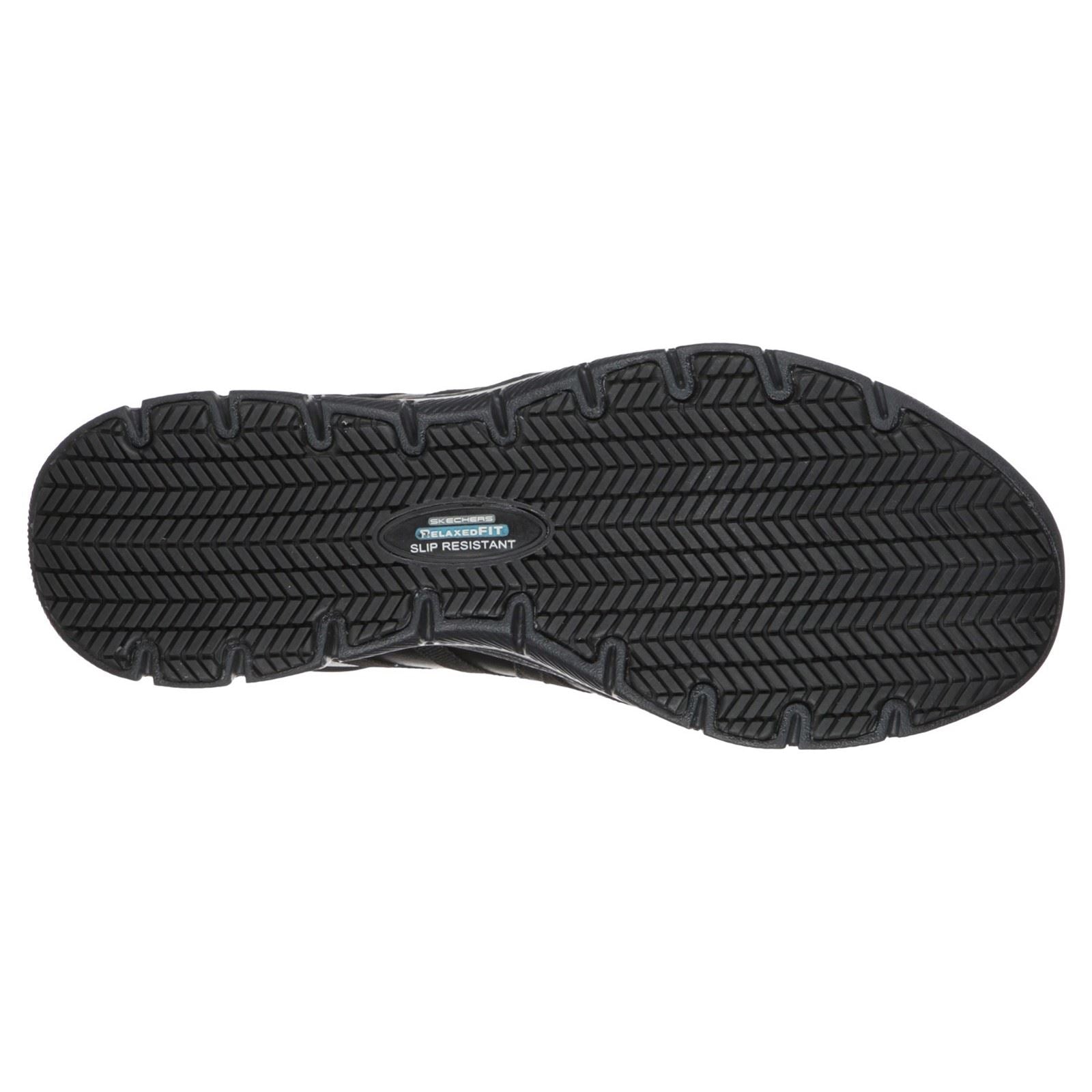 Skechers Workwear Ghenter Dagsby Baskets Noires En Cuir Pour Femmes