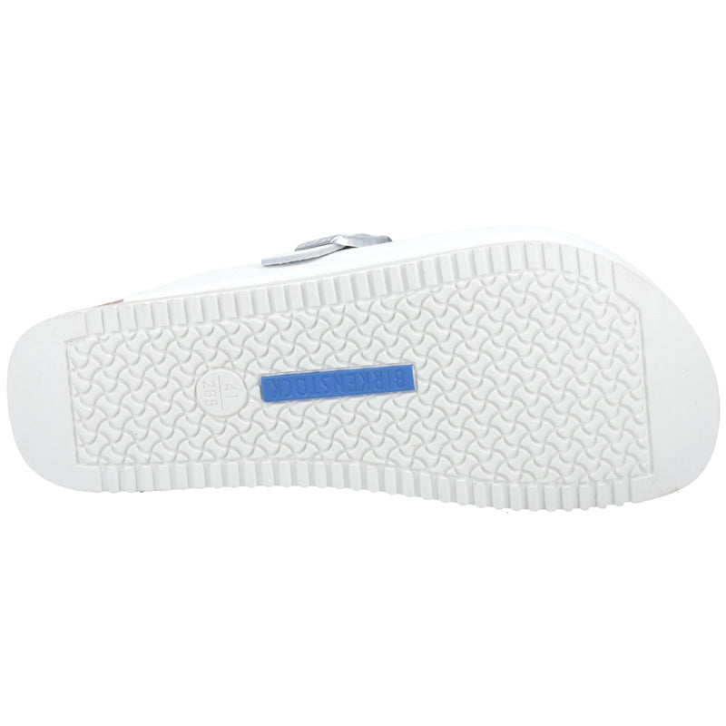 Birkenstock Boston Sabots Blancs En Cuir Pour Hommes