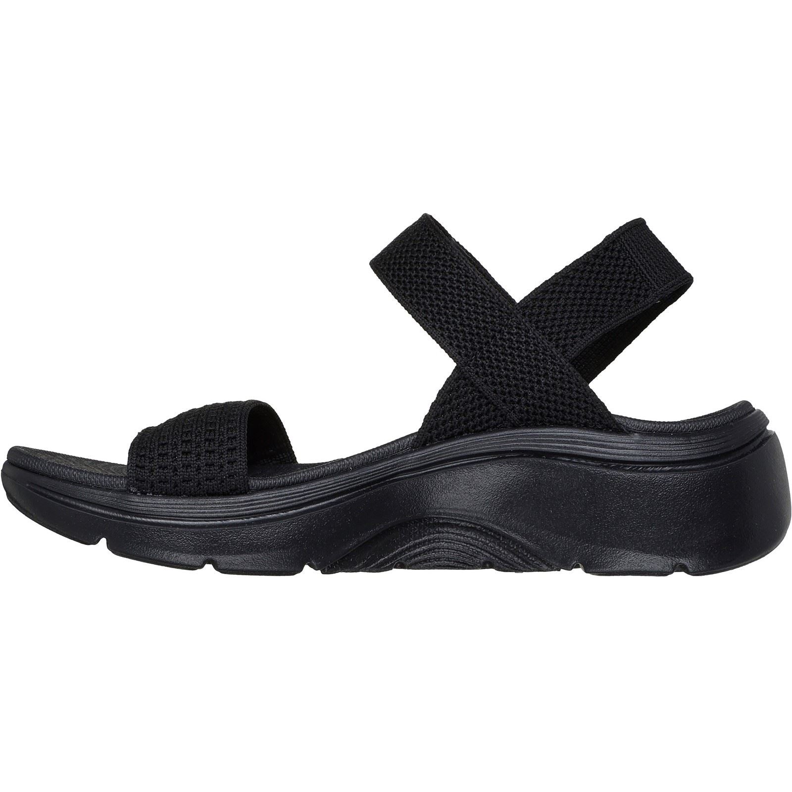 Skechers Go Walk Arch Fit 2.0 Sandales Noires Pour Femme En Textile
