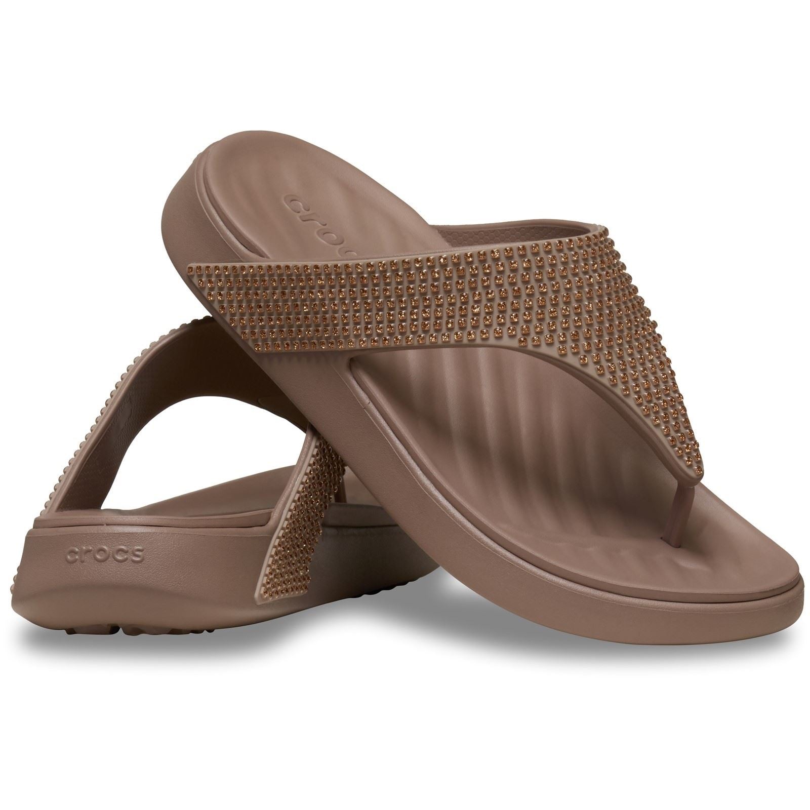 Crocs Getaway Triangle Sandales Latte Eva Pour Femmes
