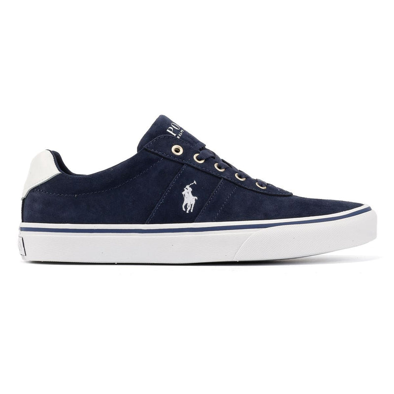 Ralph Lauren Hanford III Baskets Bleues En Cuir Pour Hommes