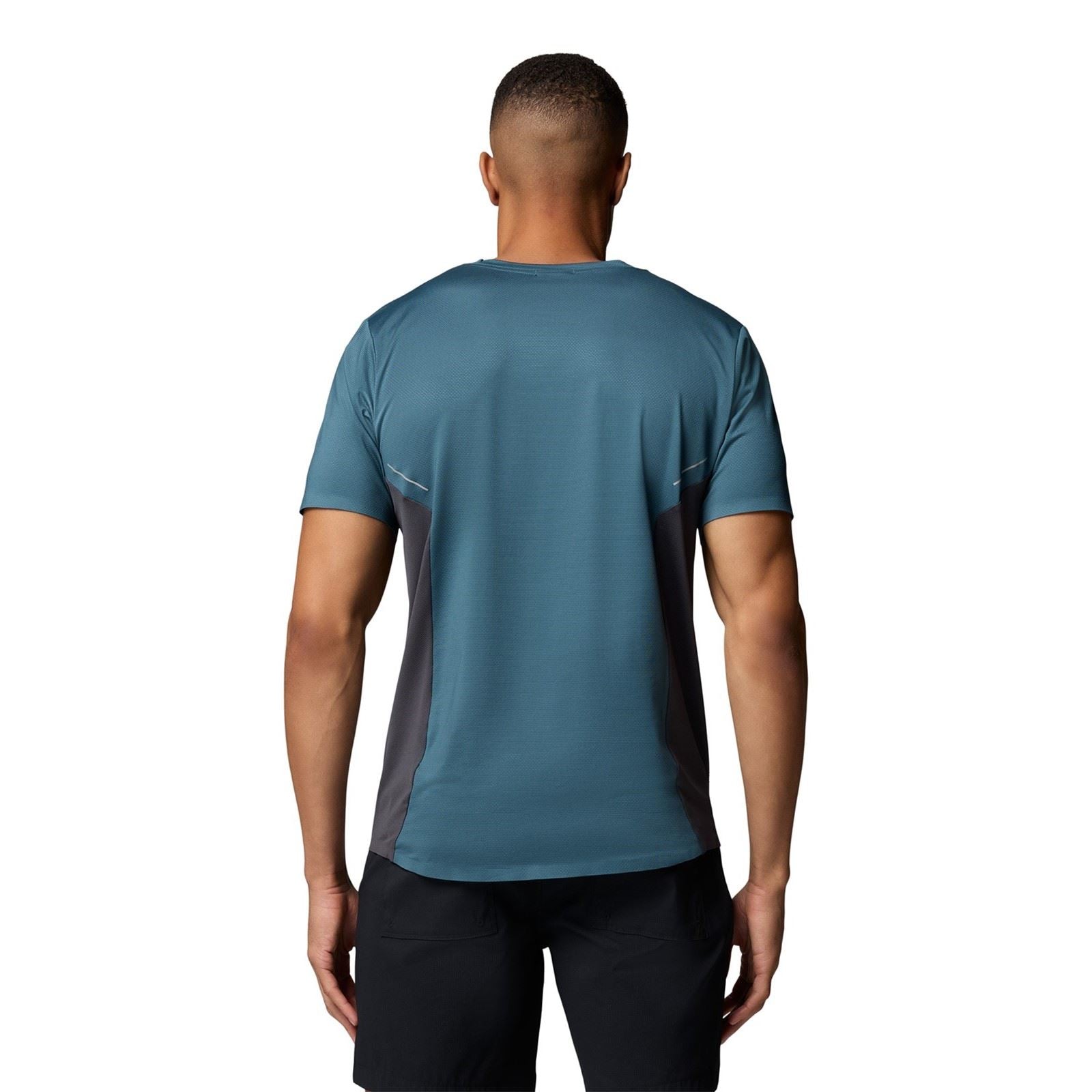 Columbia Three Pitch SS Crew T-Shirts De Sport Pour Hommes En Polyester Bleu