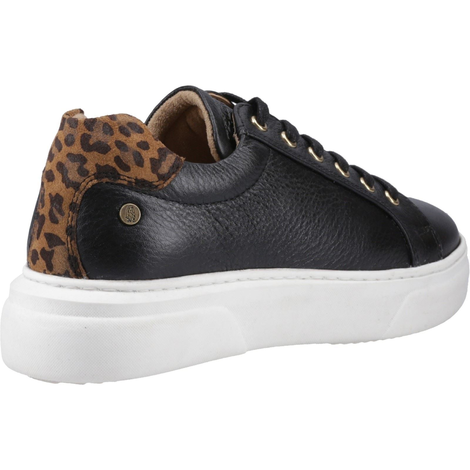 Hush Puppies Kathryn Baskets Noires En Cuir Pour Femmes