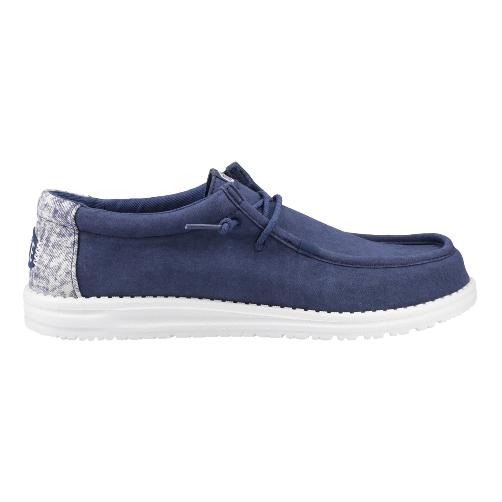 HEYDUDE Wally Surf Wash Chaussures Mocassins En Velours Homme Bleu Marine
