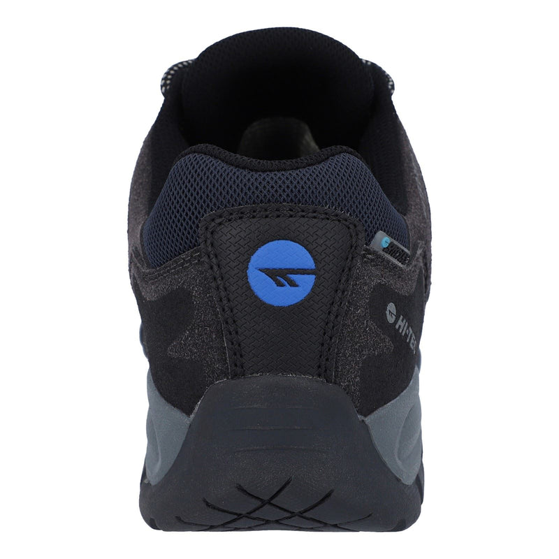 Hi-Tec Corzo Low Bottes De Randonnée Pour Homme En Daim Synthétique Gris Charbon/Bleu Nautique