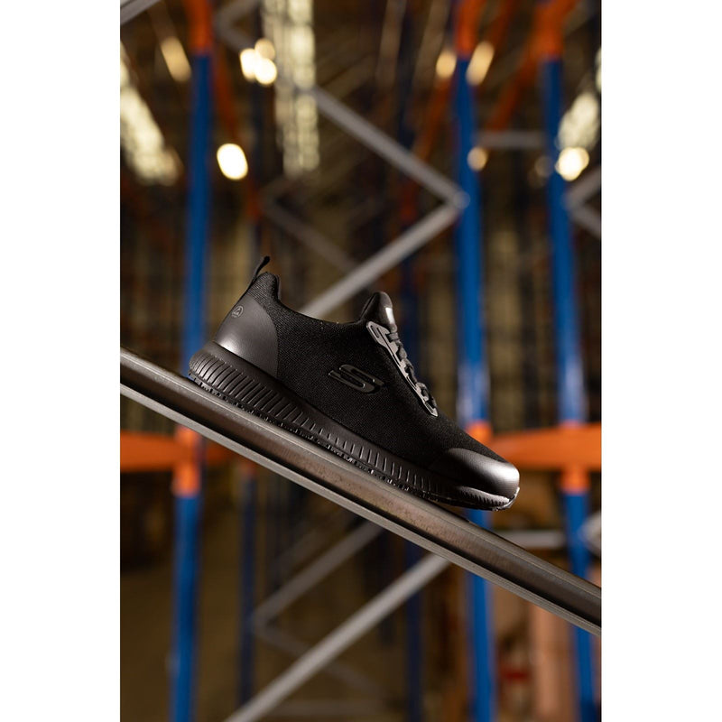 Skechers Workwear Squad SR Myton Baskets De Sécurité Noires Pour Hommes En Textile