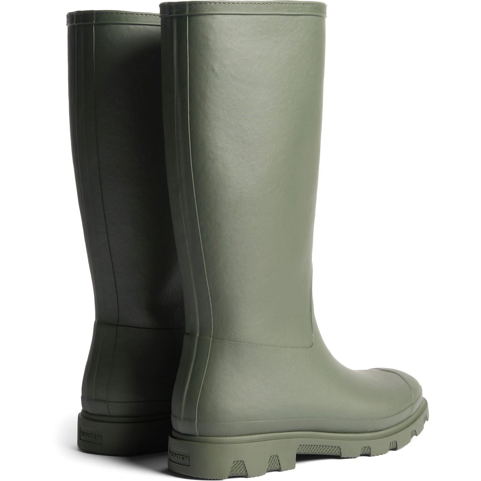 Hunter Downpour Tall Insulated Bottes De Wellington En Caoutchouc Pour Femmes En Olive Foncé