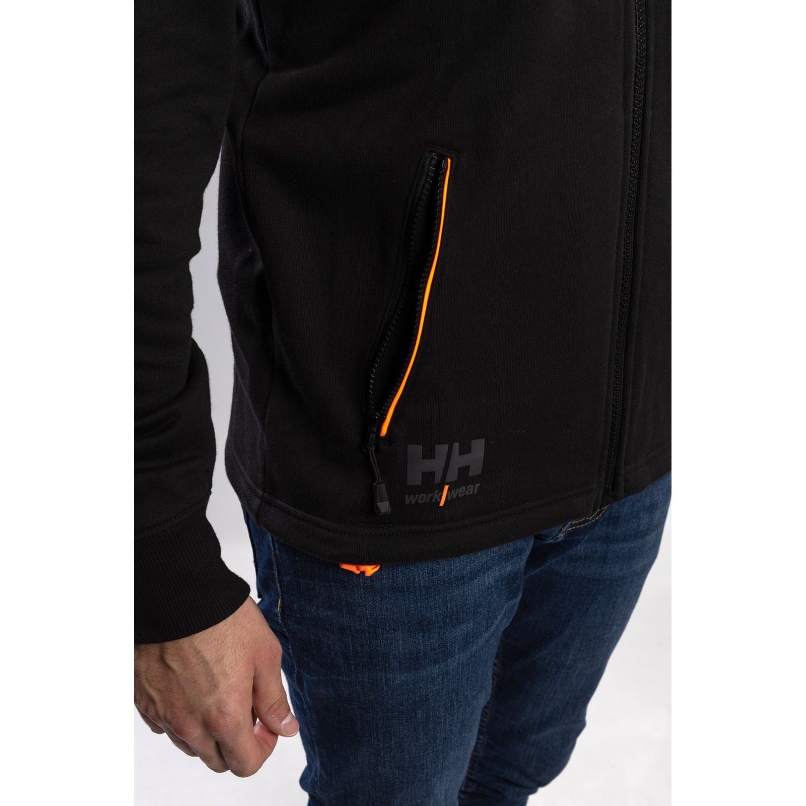 Helly Hansen Workwear Chelsea Evolution Sweatshirt À Capuche Noir En Coton Pour Homme