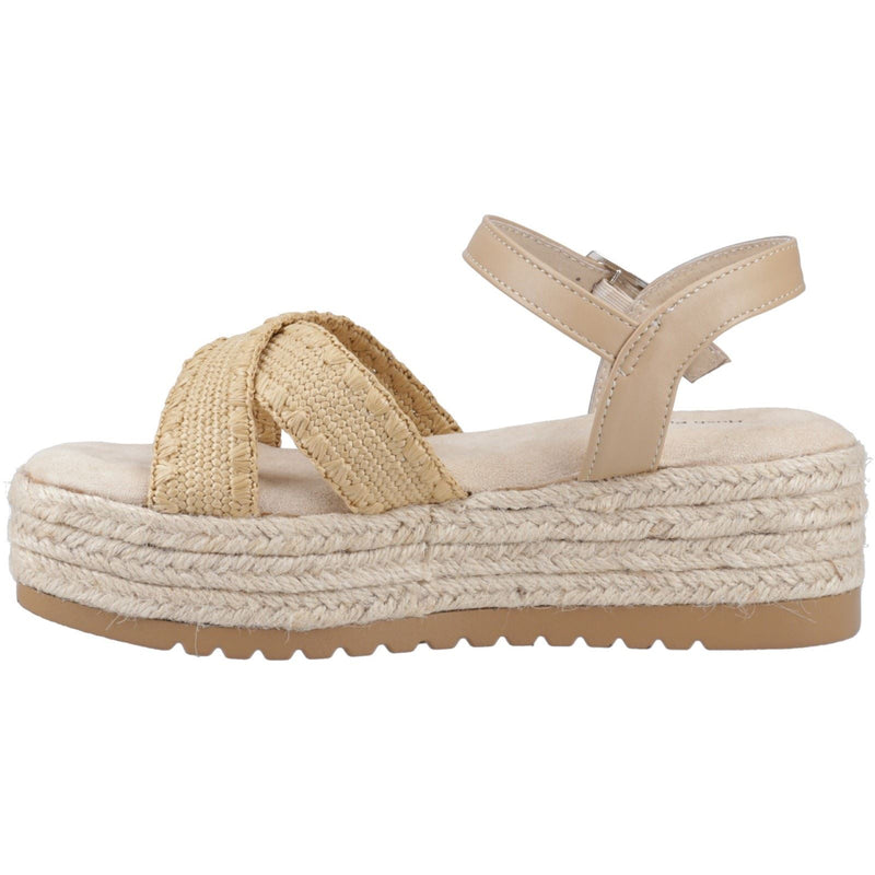 Hush Puppies Jemma Espadrille Sandales Plates Pour Femmes En Polyuréthane Couleur Beige