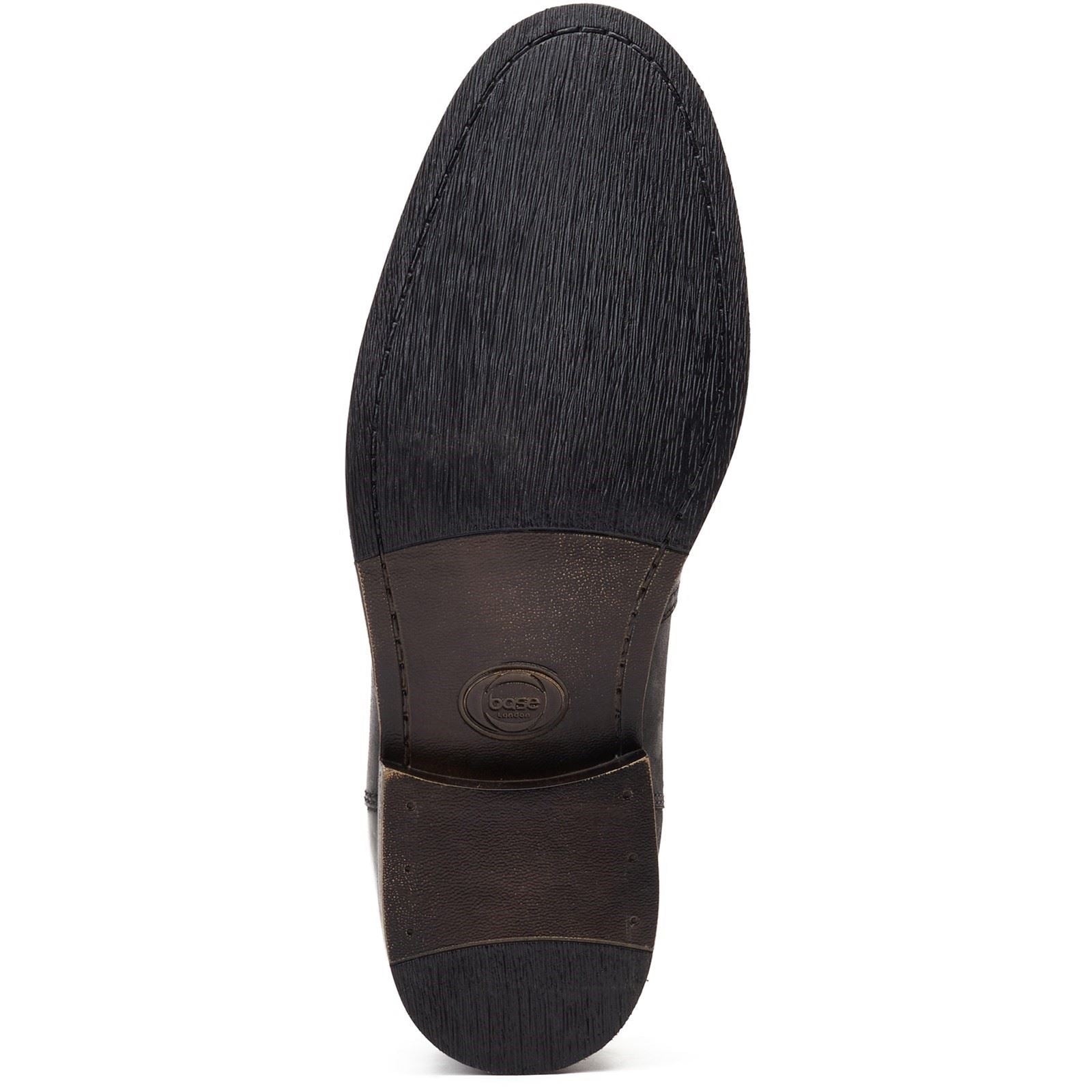 Base London Bateman Bottes Noires En Cuir Pour Hommes