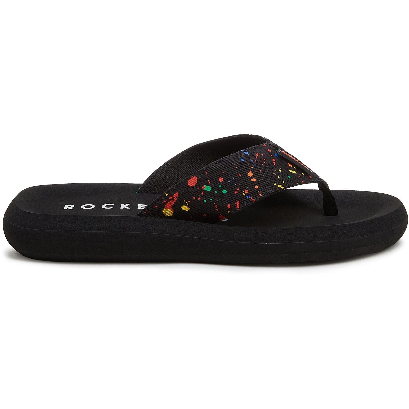 Rocket Dog Spotlight Splash Sandales En Coton Pour Femmes Noires/Multicolores