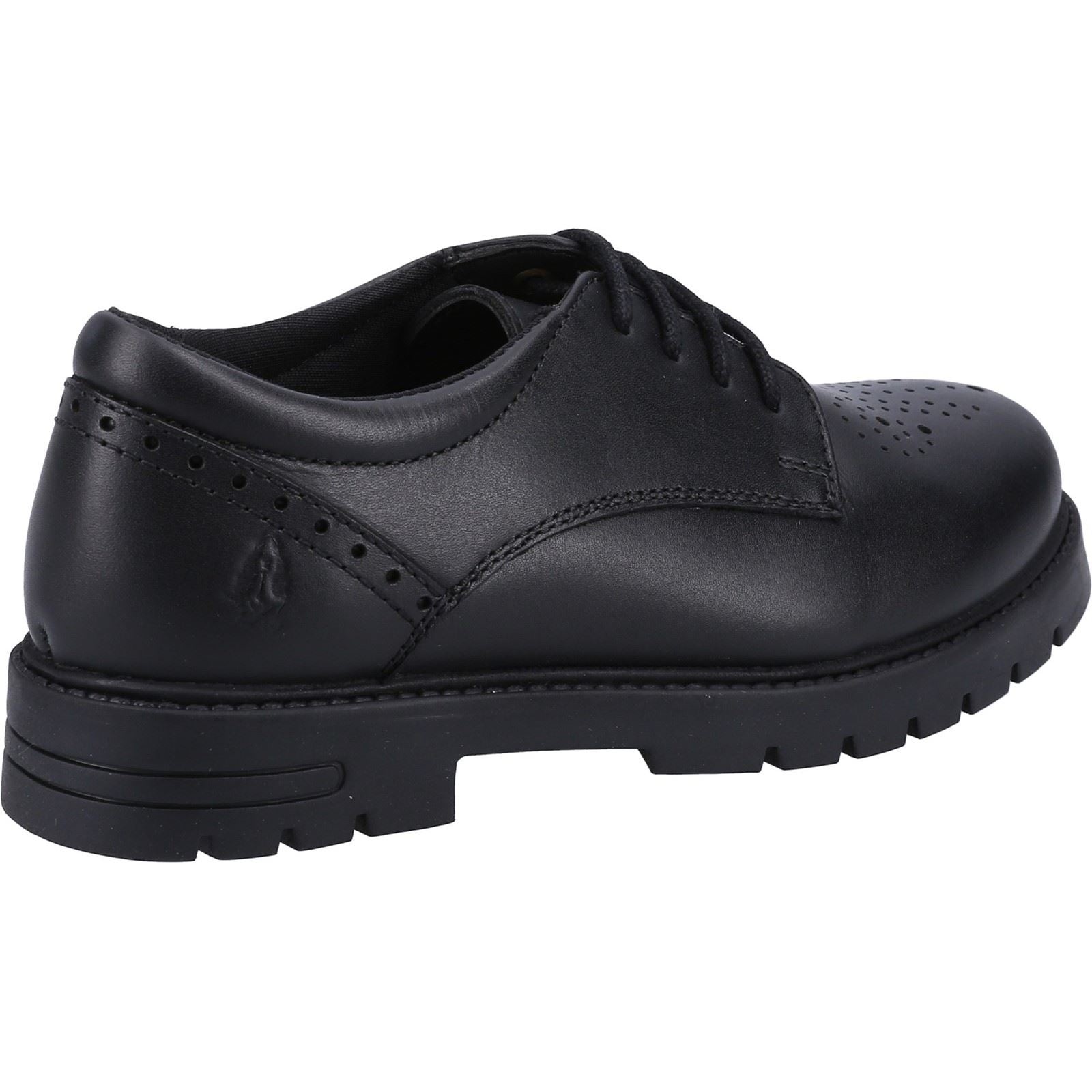 Hush Puppies Jayne Lace Up SNR Chaussures À Lacets Noires En Cuir Pour Filles