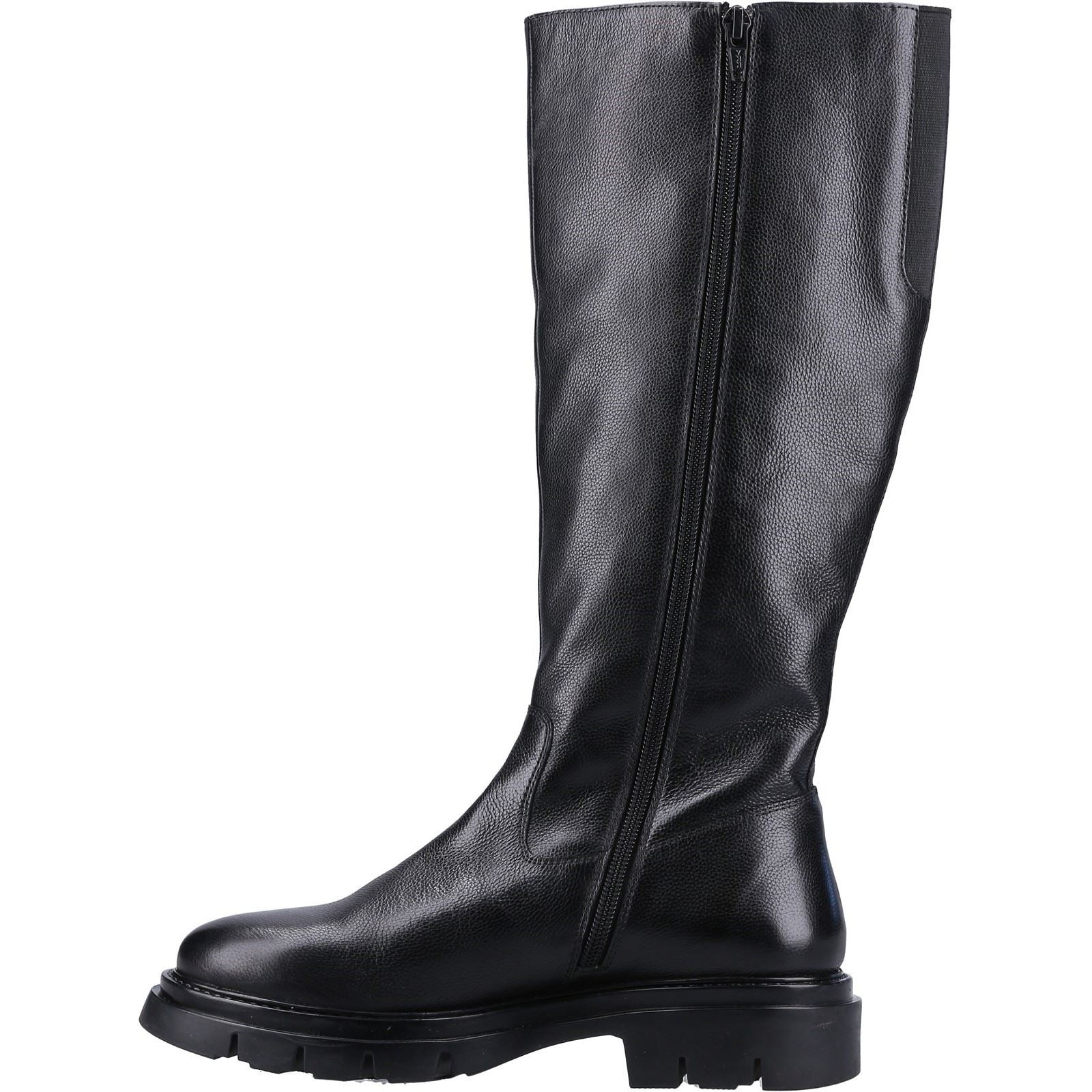 Hush Puppies Rowan Bottes Noires En Cuir Pour Femmes
