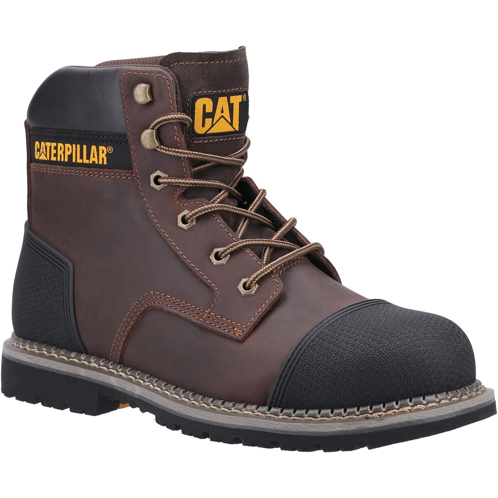 Caterpillar Bottes De Sécurité En Cuir Marron Powerplant S3