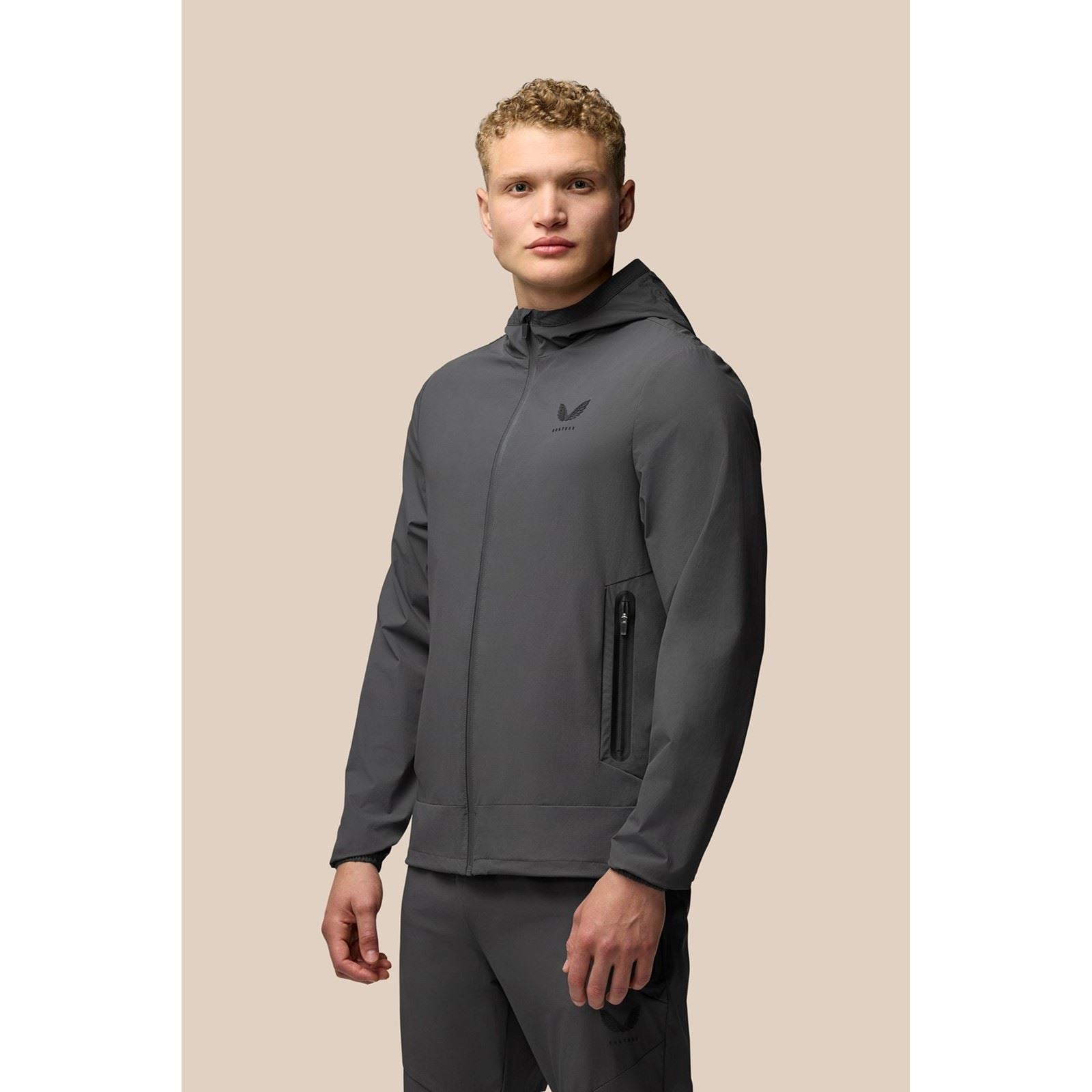 Castore Lightweight Flex Jacket Vestes De Survêtement Grises Pour Hommes