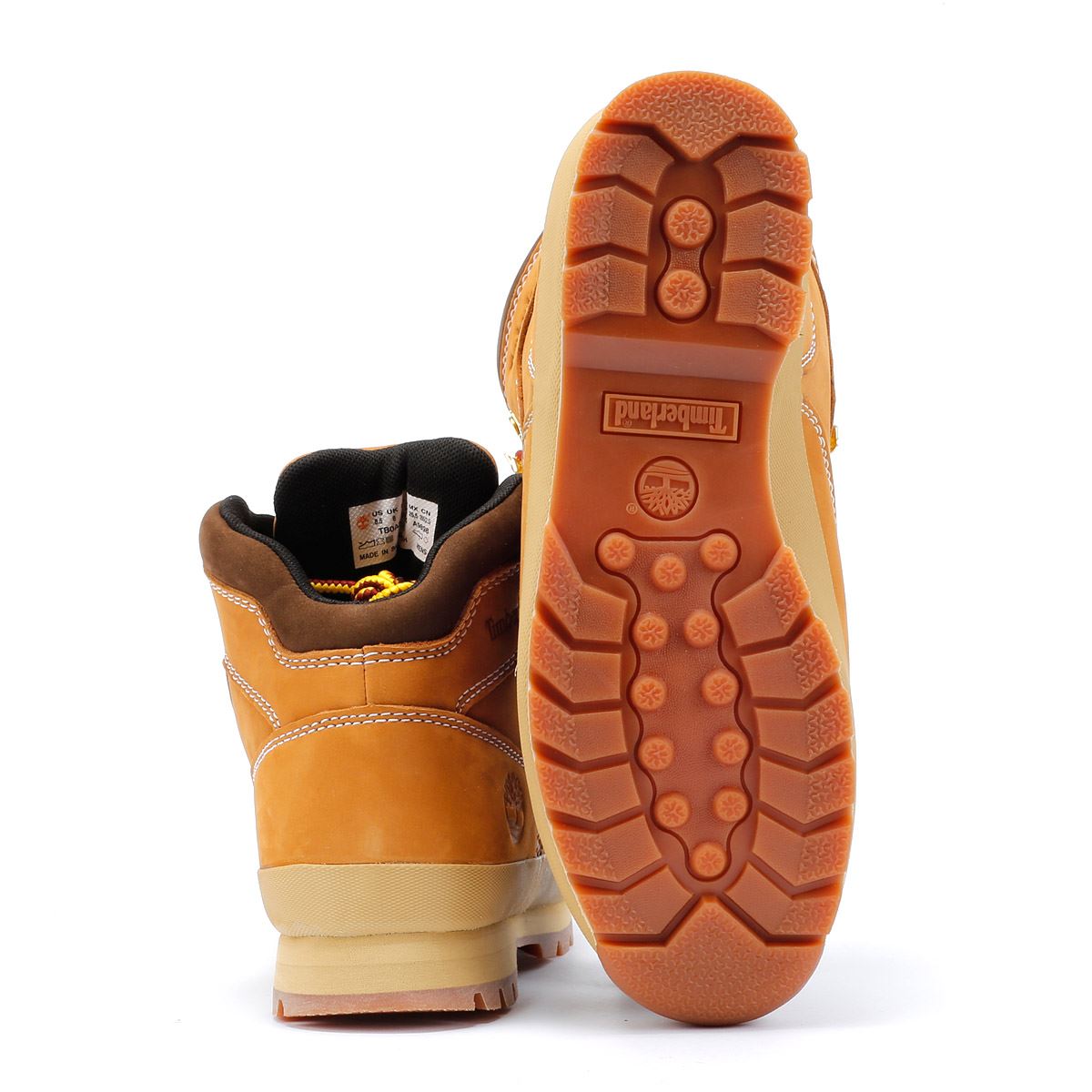 Timberland Euro Hiker Mid Lace Bottes En Cuir Marron Pour Hommes