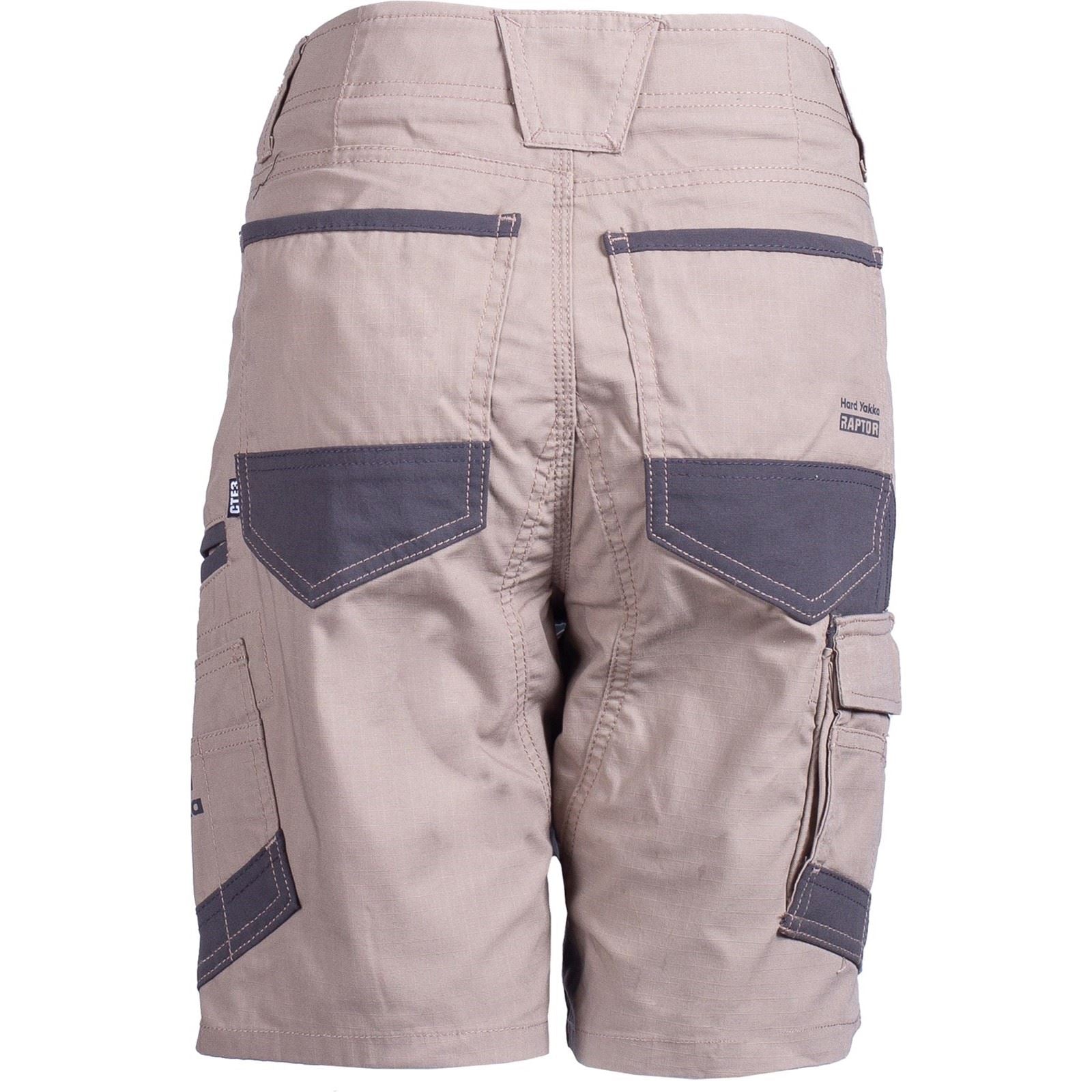 Hard Yakka Raptor Active Shorts En Coton Pour Femmes Beiges, Longueur Genou