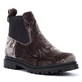 Shoe The Bear Bottes Grises En Velours Pour Femmes Akira Chelsea
